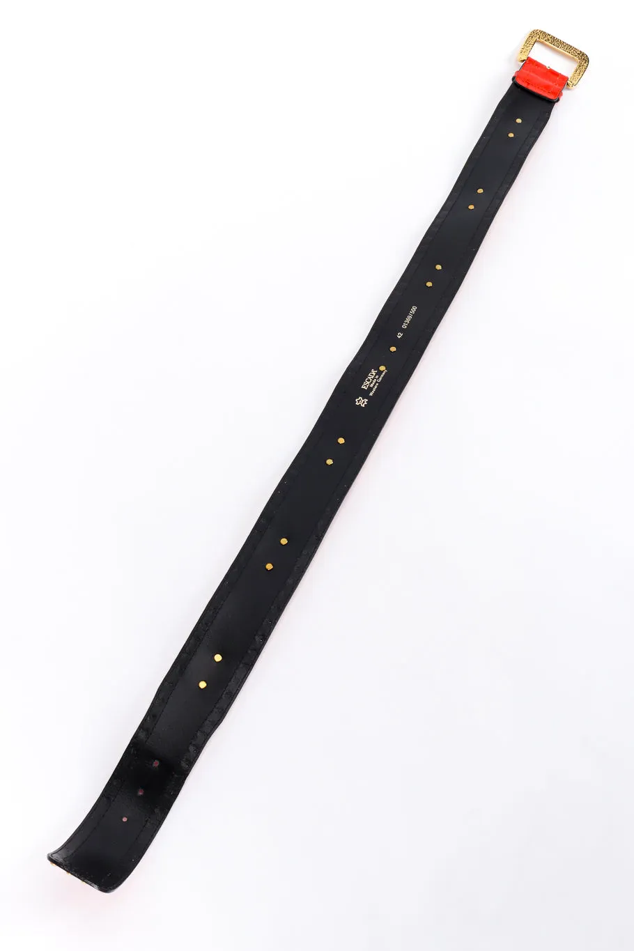 Studded Charm Leather Belt