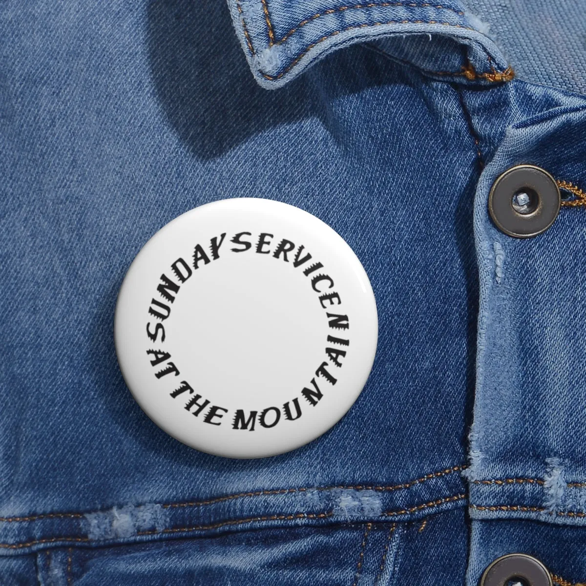 Sunday Service at the Mountain Kanye West inspired Pin Buttons