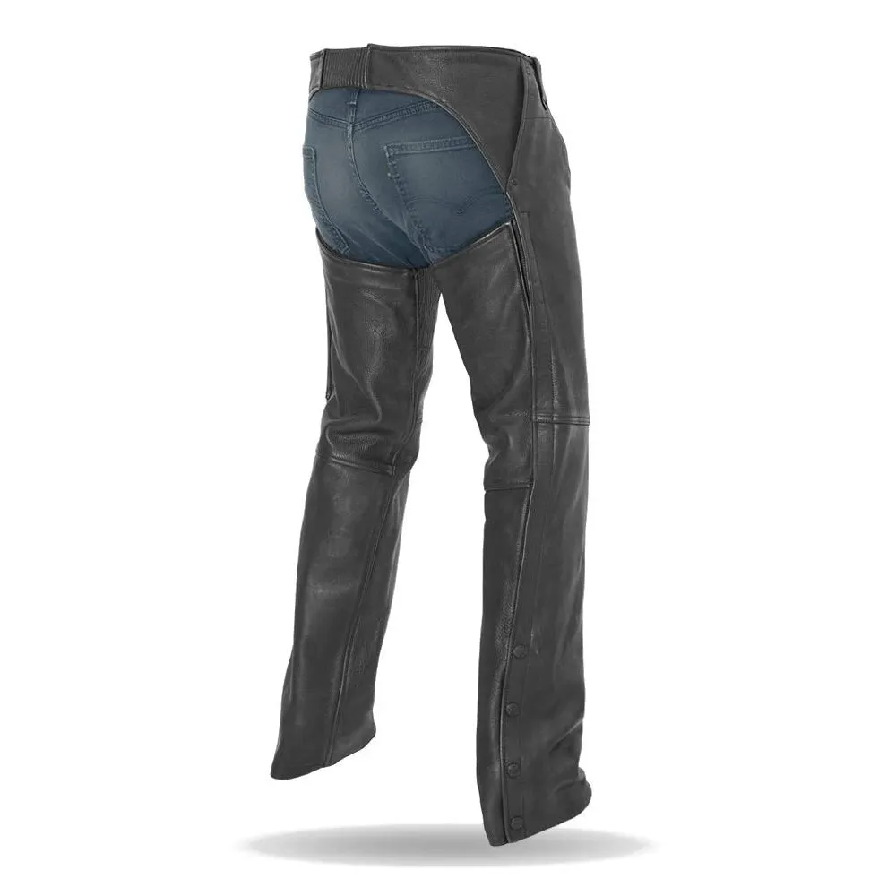 SWANK Motorcycle Platinum Leather Chaps