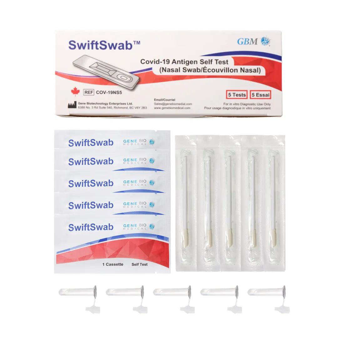 *SwiftSwab Rapid COVID-19 Antigen Test Kit (5PC)