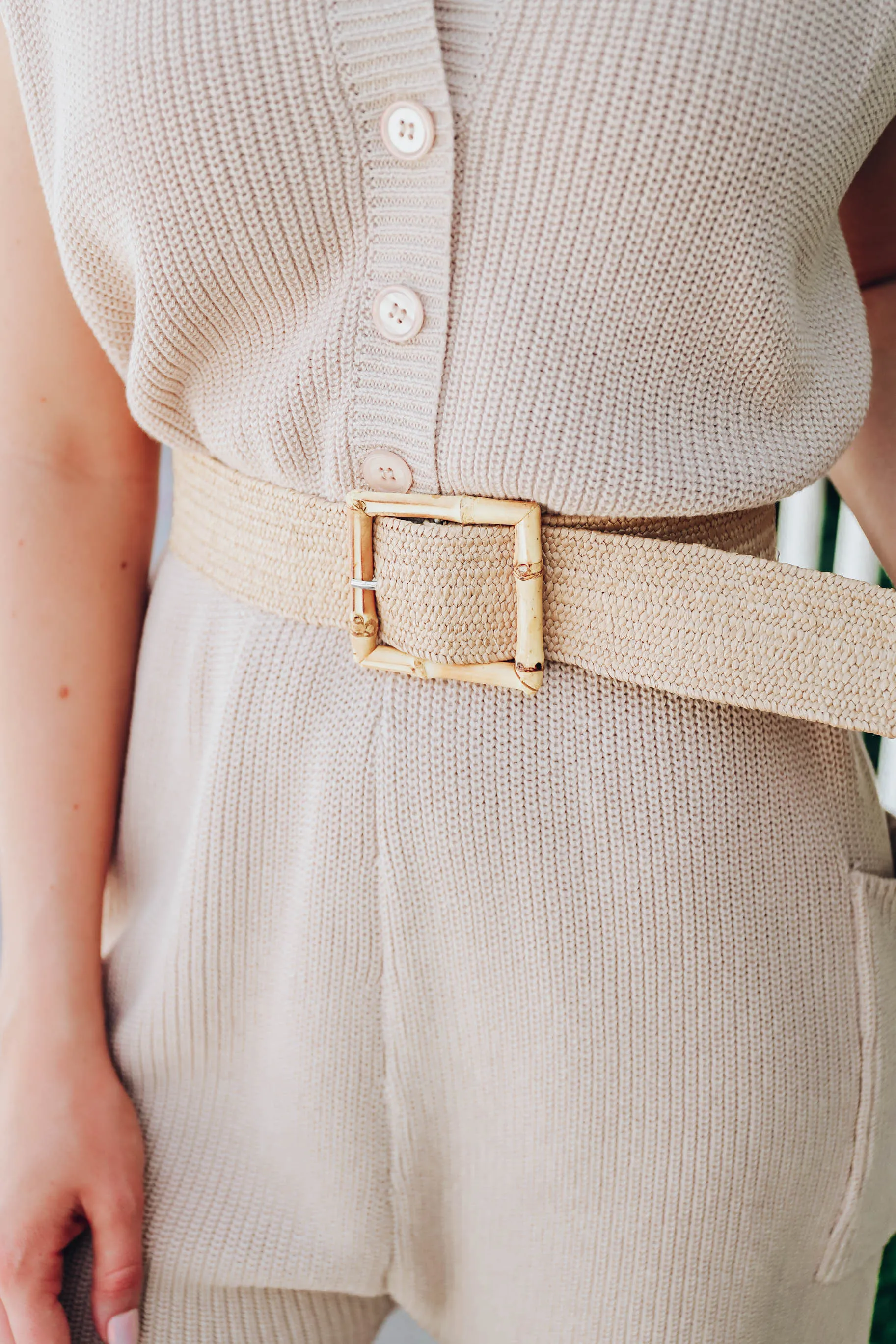 Tahiti Bamboo Belt - Khaki