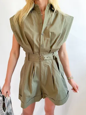 Tailored Cap Shoulder Romper