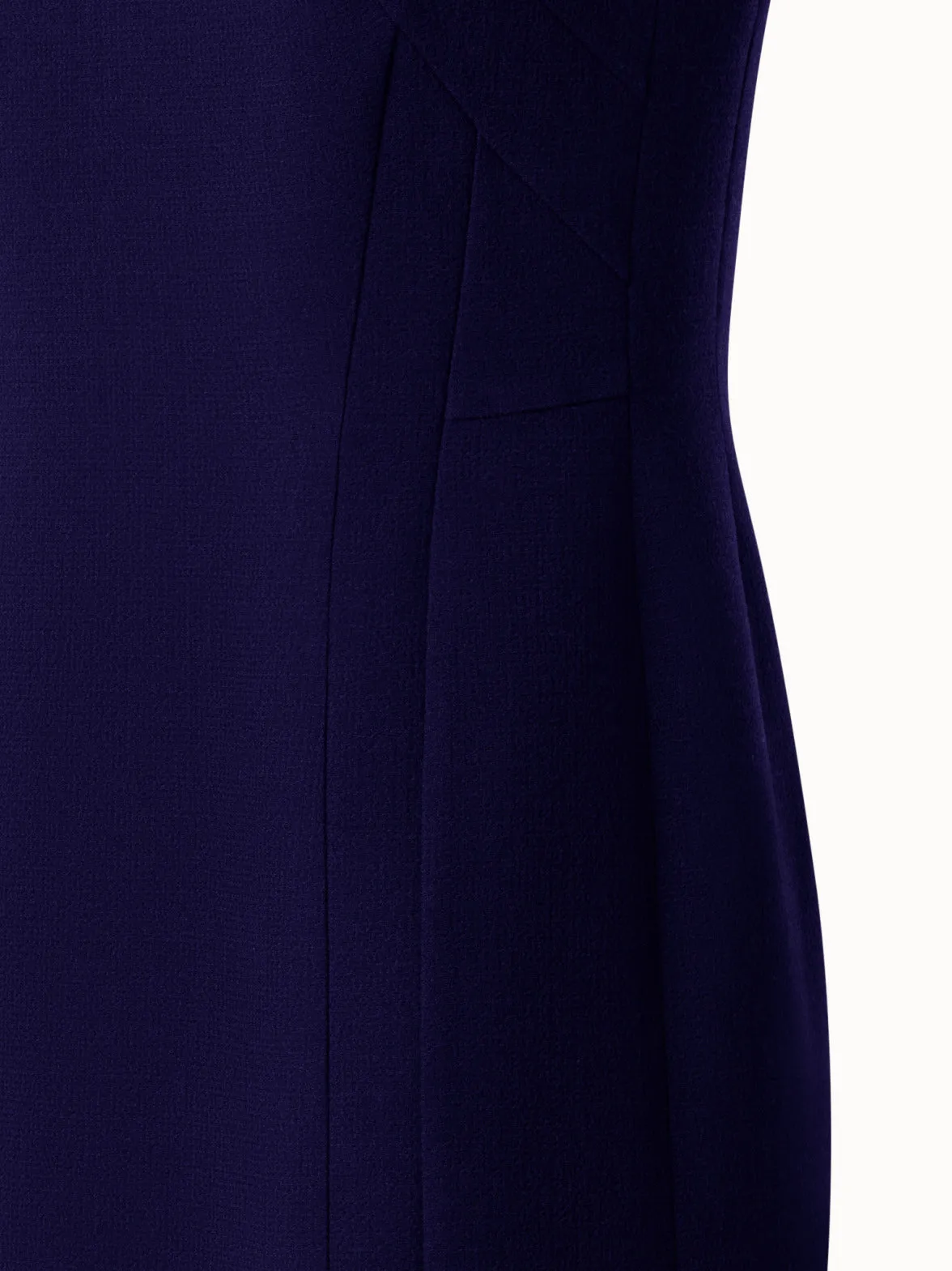 Tailored Sheath Dress in Wool Crêpe Double-Face
