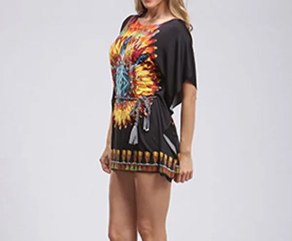 Talisman Dolman Mini Dress w/belt
