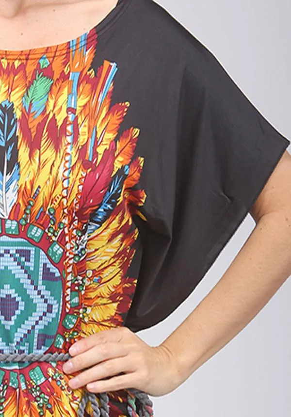 Talisman Dolman Mini Dress w/belt
