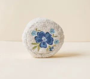 Teddy Pouch Circle Dainty Floral Zipper Pouch