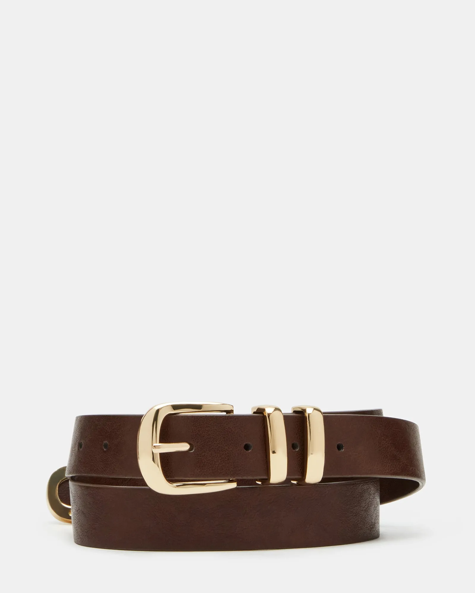 TEXTURED BELT CHOCOLATE