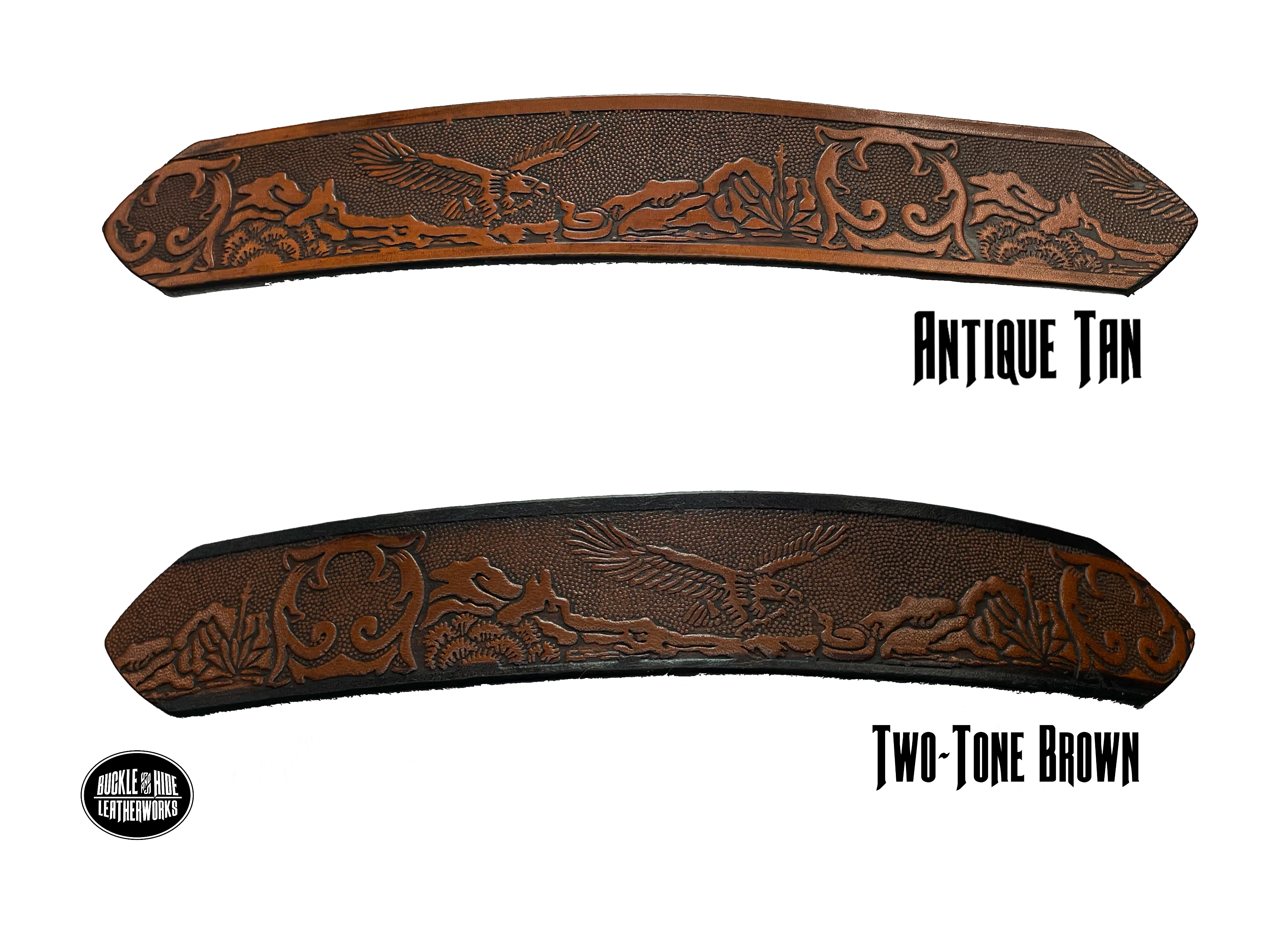 The Eagle Mesa Name Leather Belt