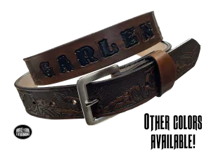 The Eagle Mesa Name Leather Belt