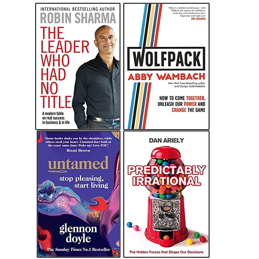 The Leader ,WOLFPACK,Untamed,Predictably Irrational 4 Books Collection Set