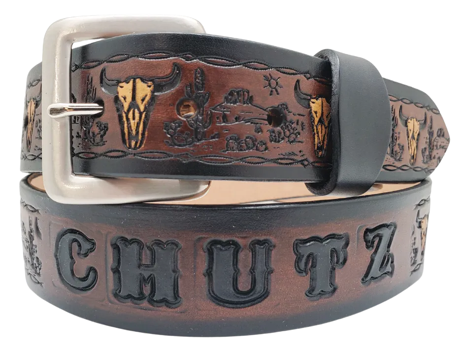 The "Buffalo Trails" Name Belt