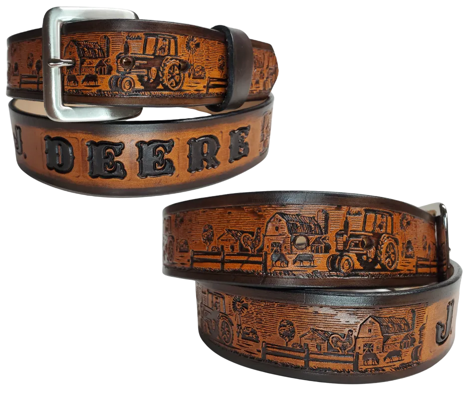 The "Homestead" Name Leather Belt