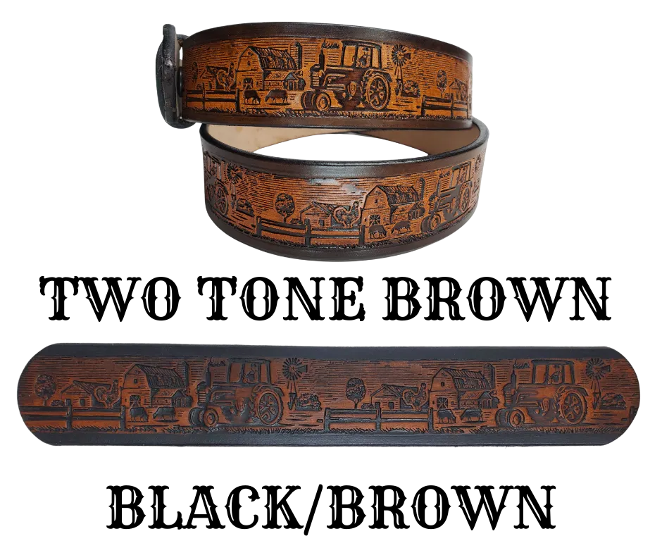 The "Homestead" Name Leather Belt