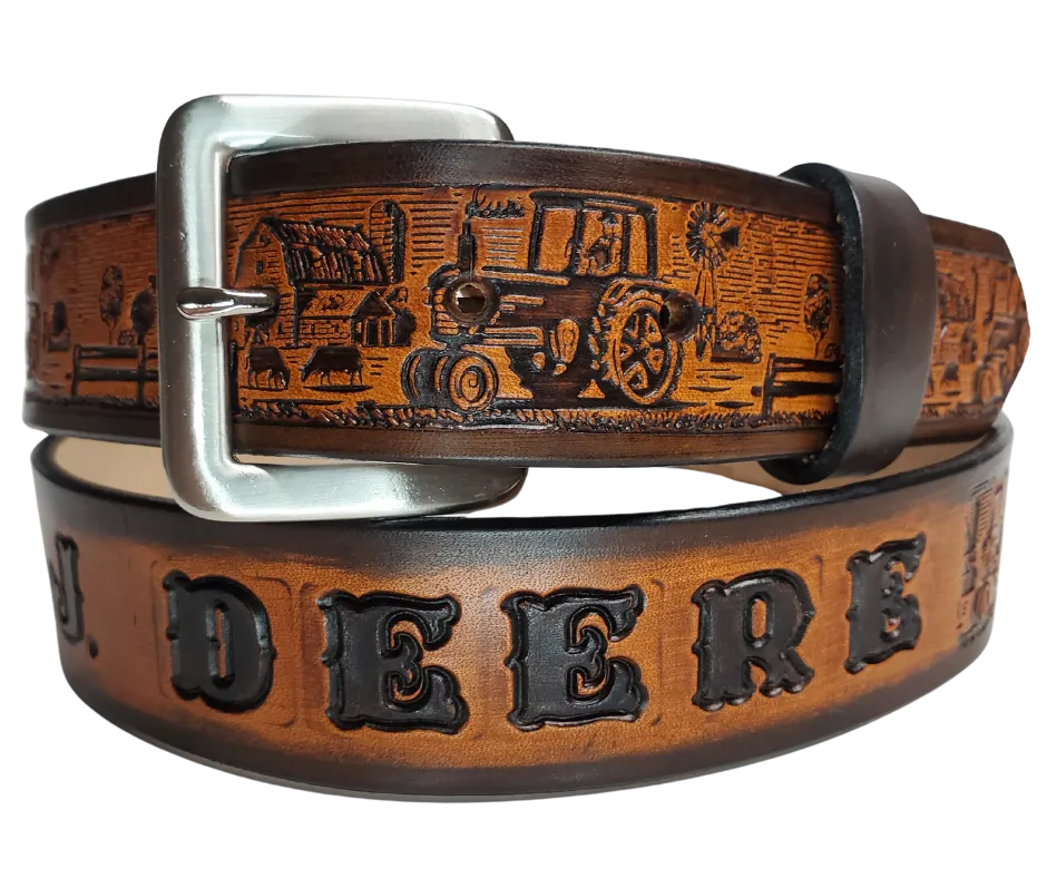 The "Homestead" Name Leather Belt