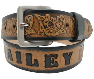 The "Iron Tail" Buffalo Nickel Name Belt