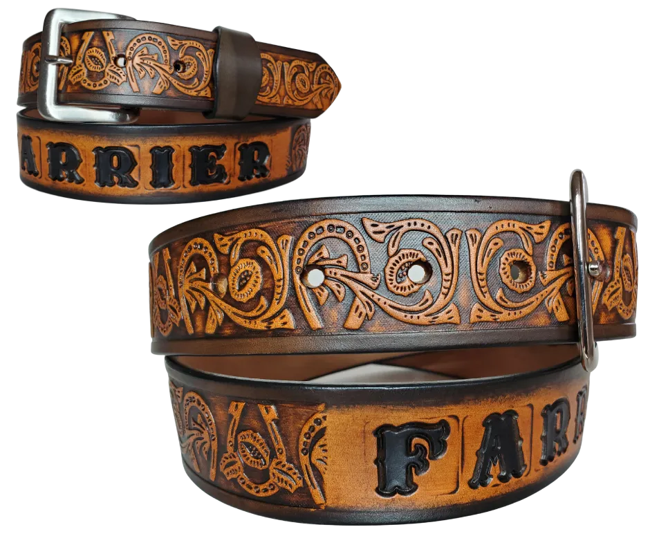 The "Lucky Horseshoe" Leather Belt