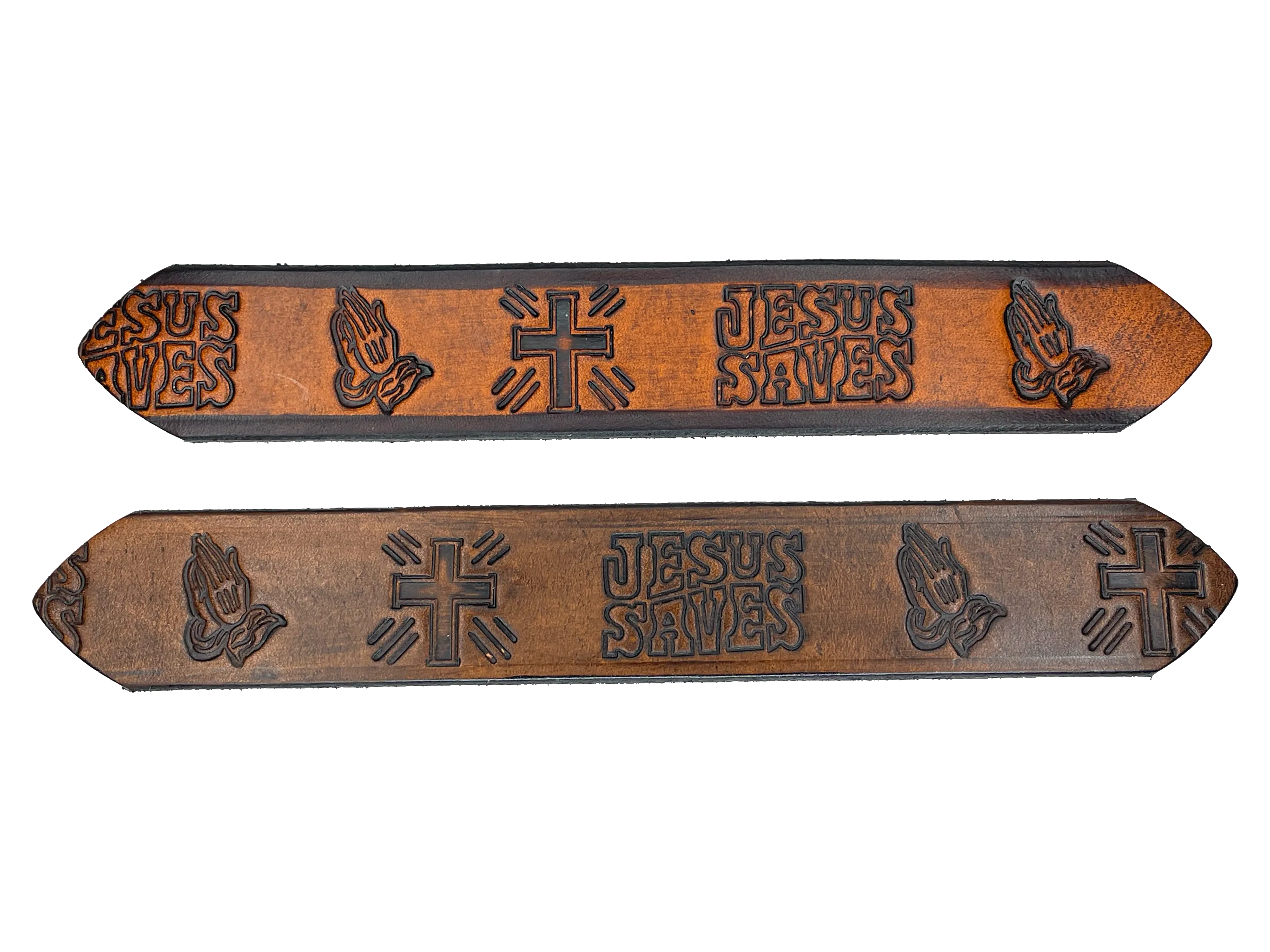 The "Romans 10:9" Name Leather Belt