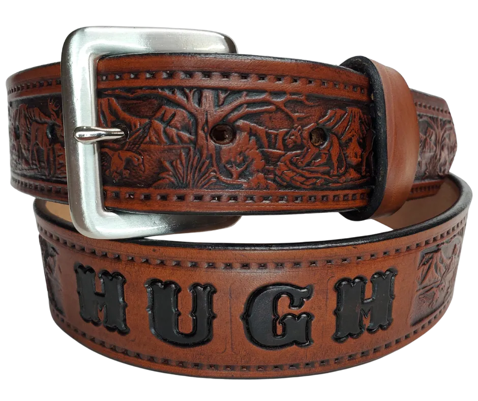 The Wilderness Name Leather Belt