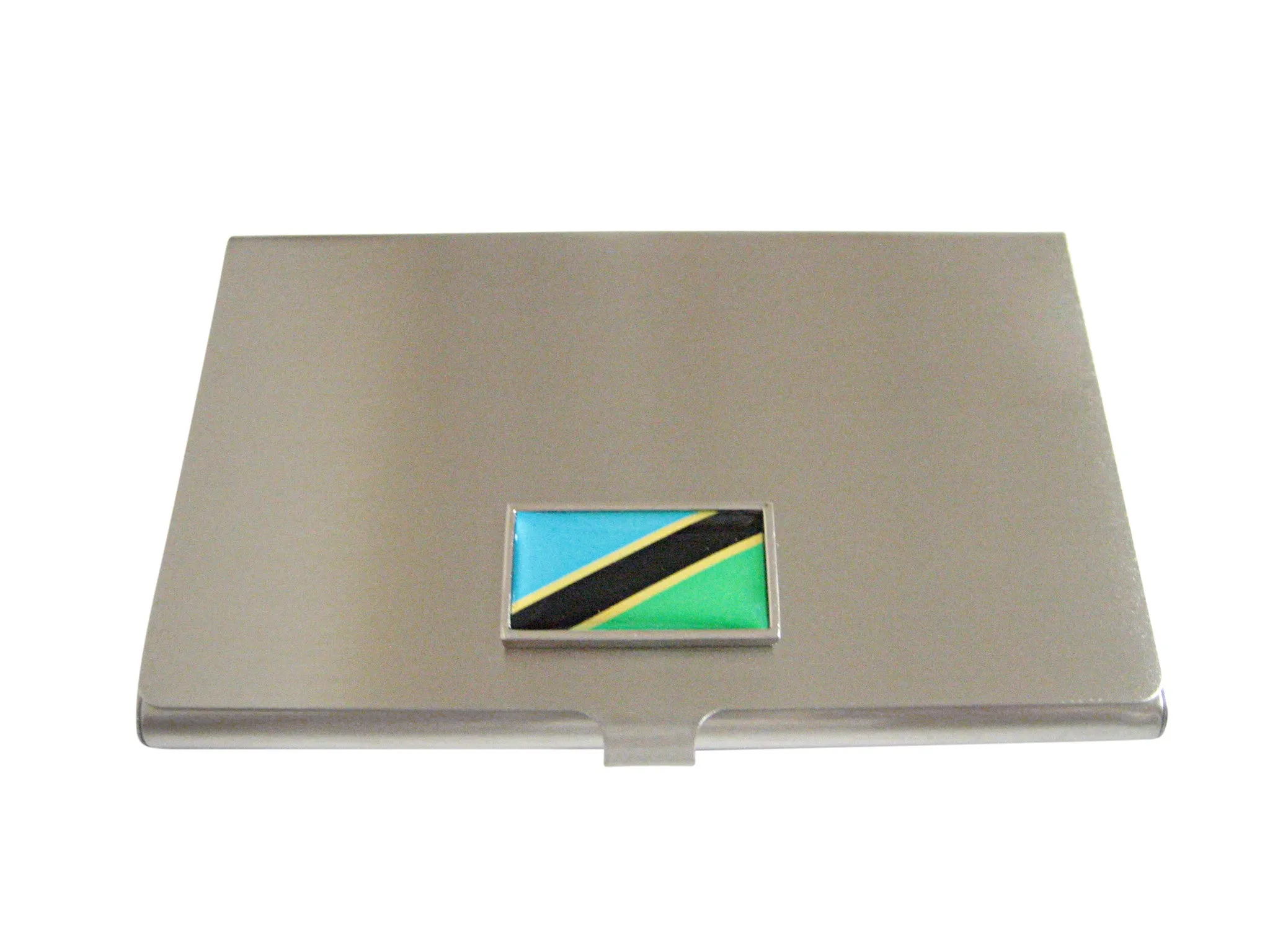 Thin Bordered Tanzania Flag Business Card Holder