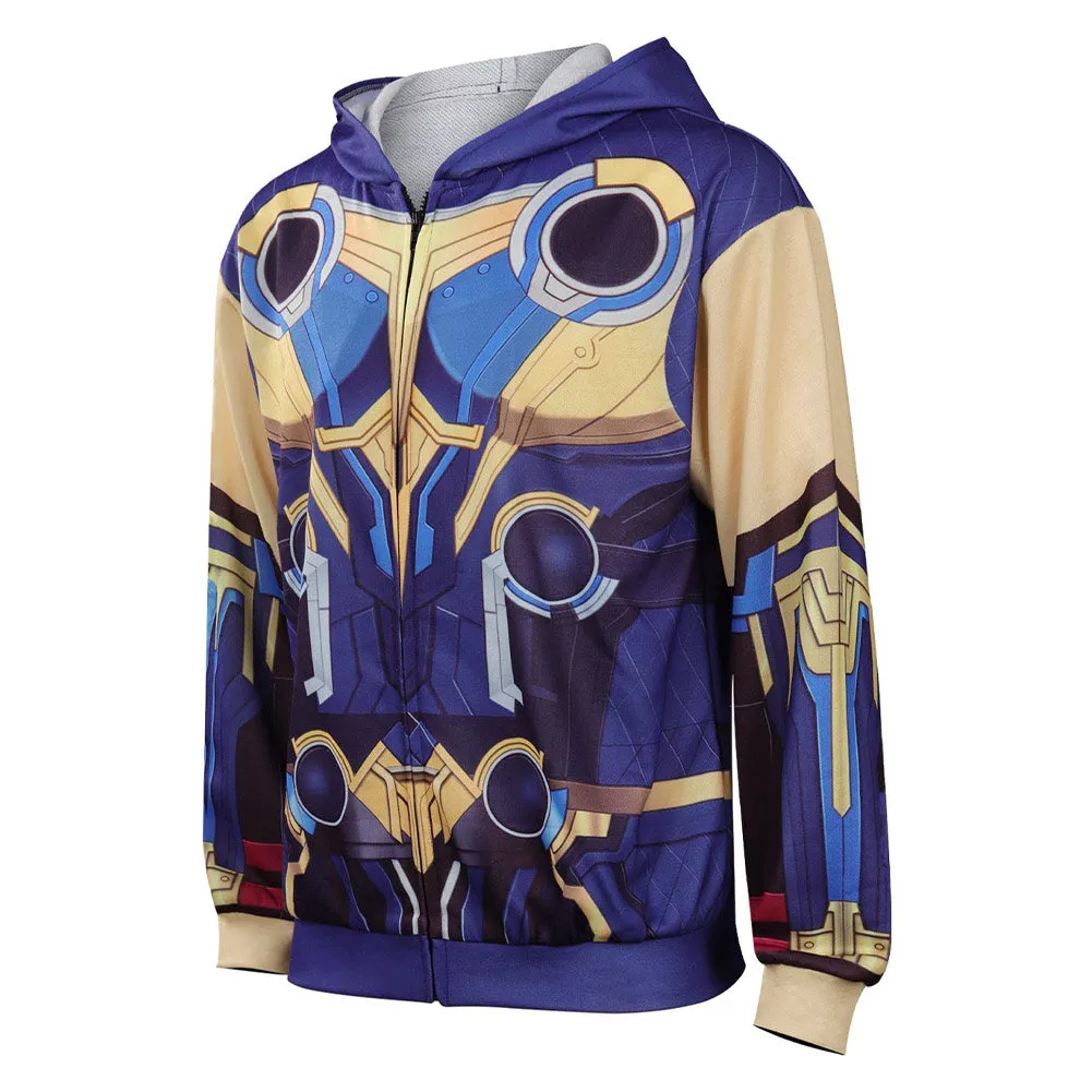 Thor: Love and Thunder Thor Cosplay Hoodie Pullover Outfits Halloween Carnival Suit
