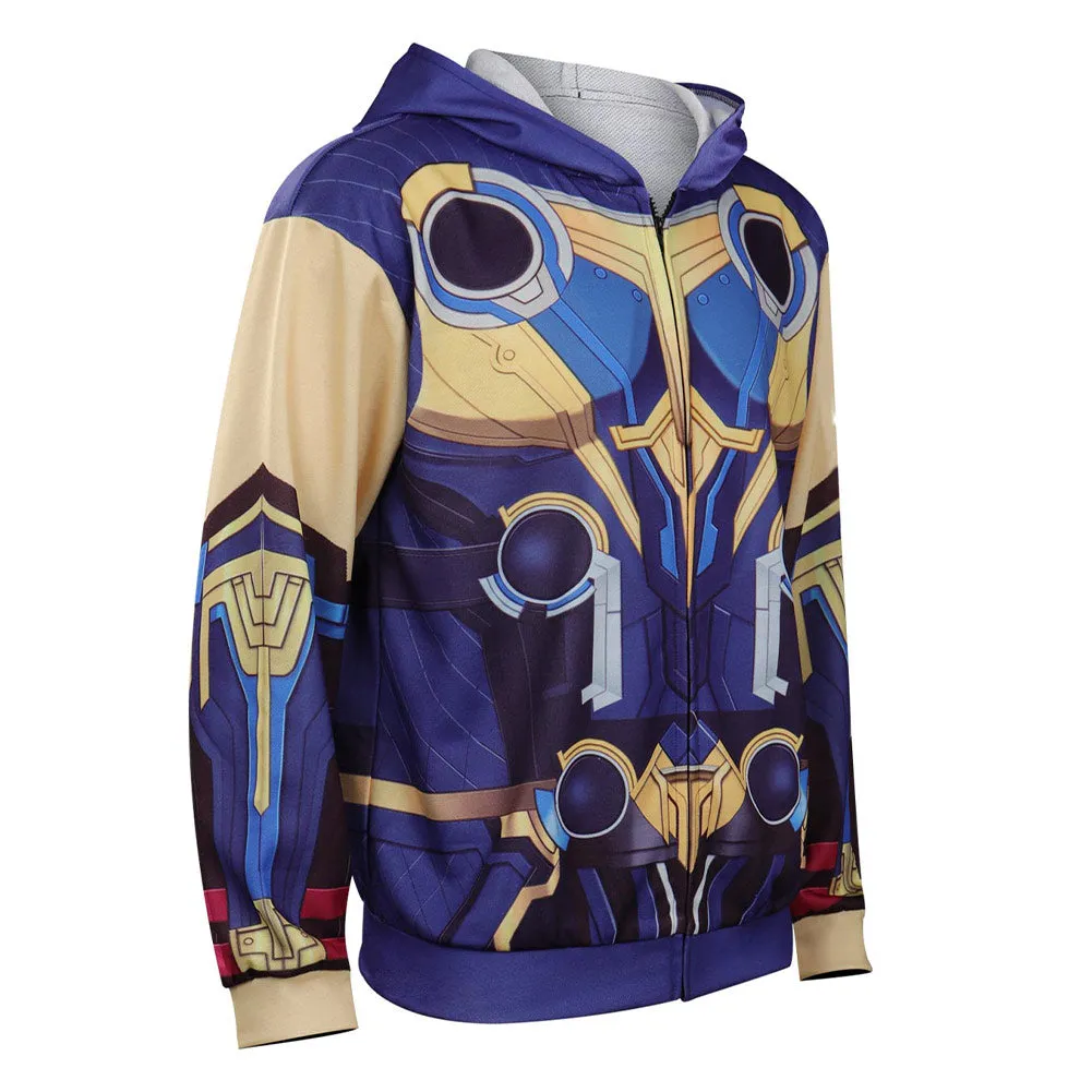 Thor: Love and Thunder Thor Cosplay Hoodie Pullover Outfits Halloween Carnival Suit