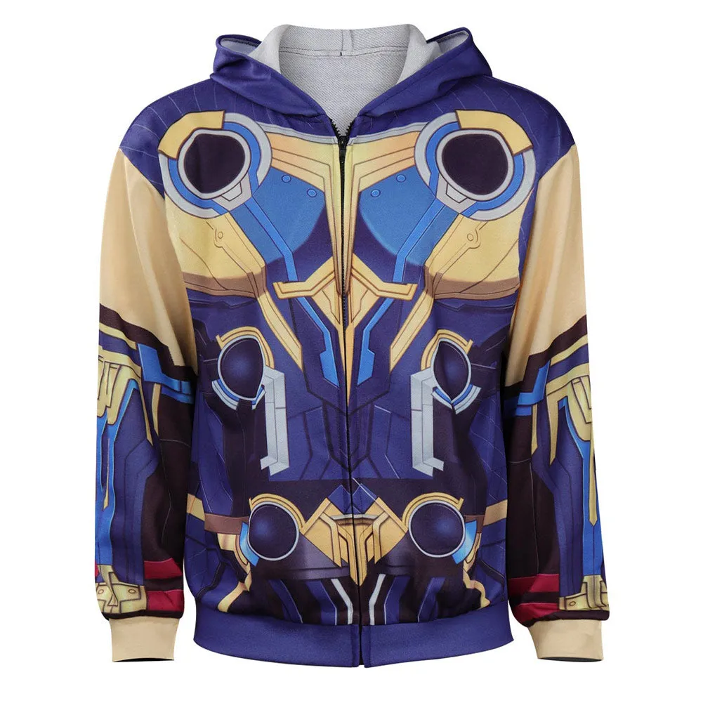 Thor: Love and Thunder Thor Cosplay Hoodie Pullover Outfits Halloween Carnival Suit