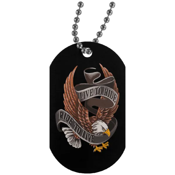 (Three) Live To Ride Dog Tags