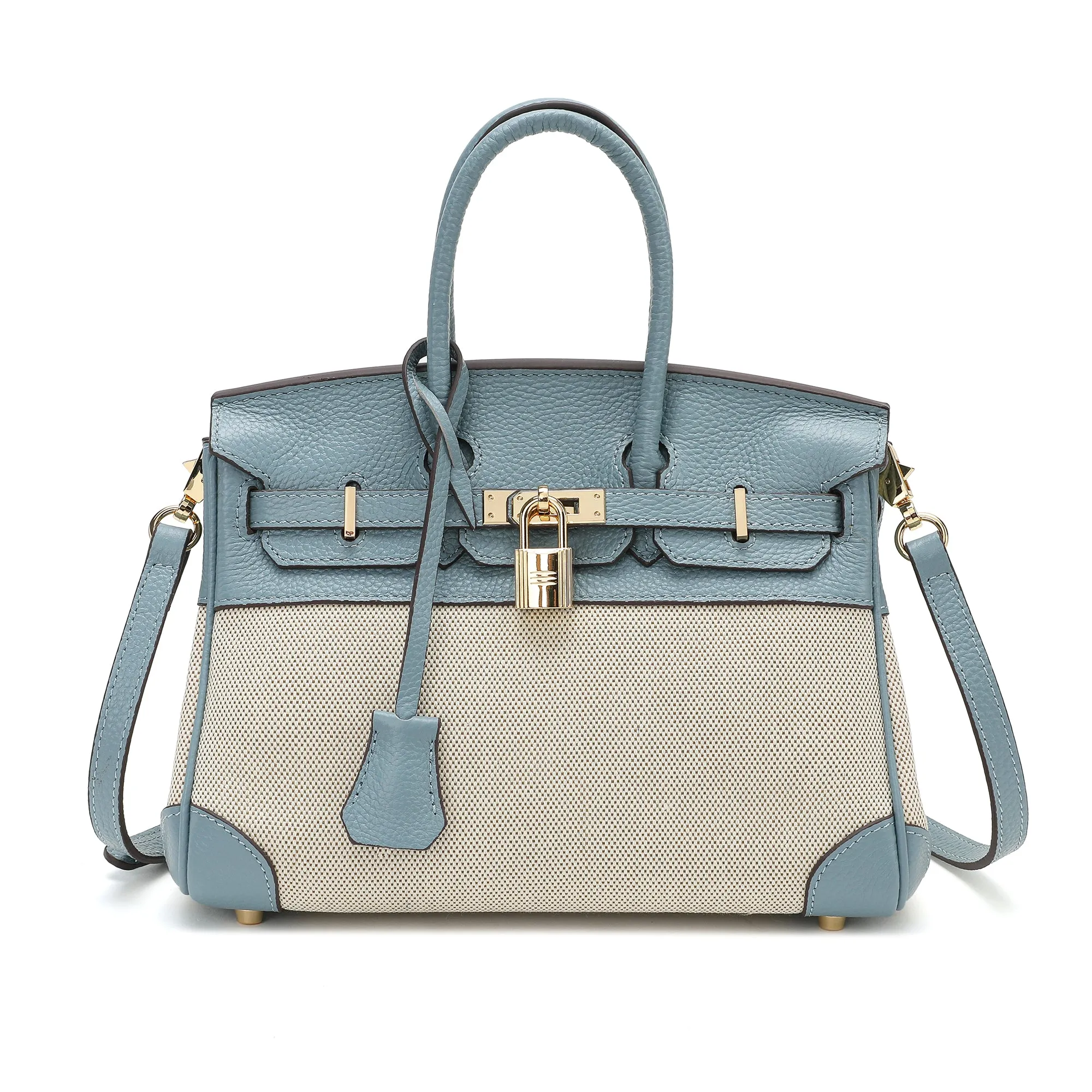 Tiffany & Fred Canvas & Leather Satchel/Shoulder Bag