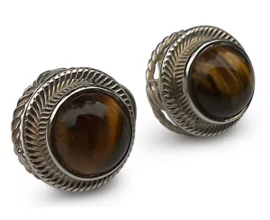 Tiger Eye Sterling Silver Earrings