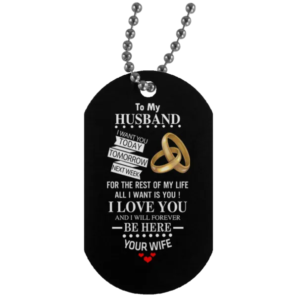 To My Husband Military Dog Tag - Special