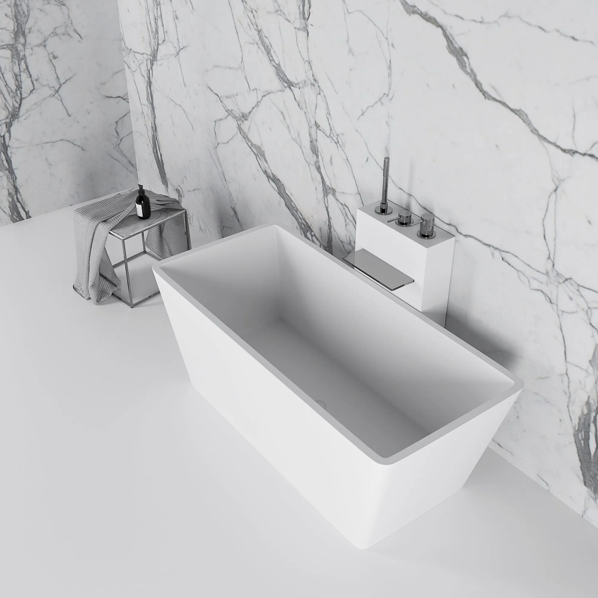 Toka Lite Melissa Stone Bath - Small & Compact - 1600mm - ST05 1600