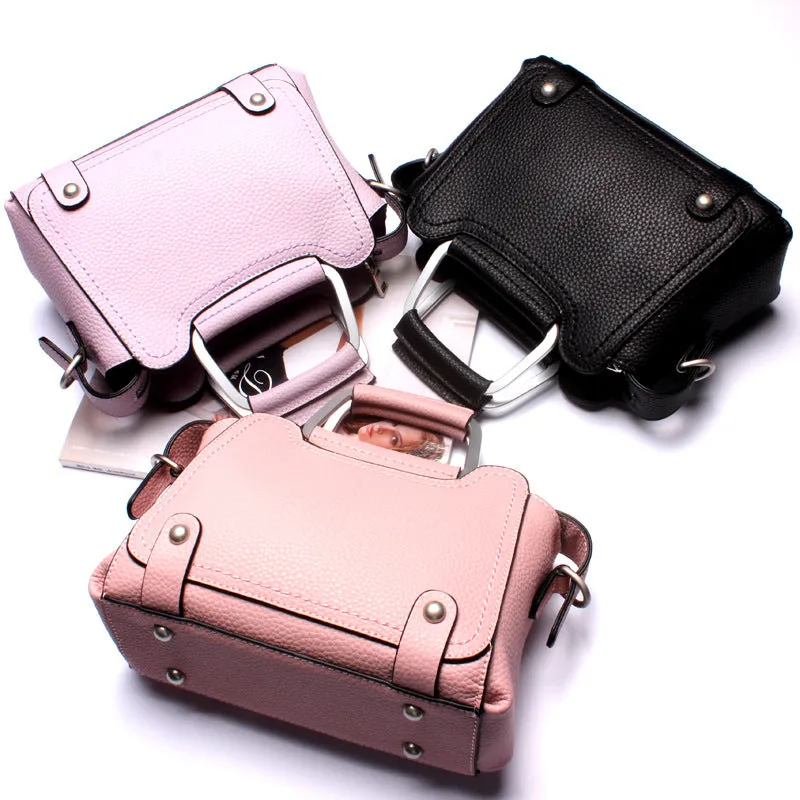 Top-Handle / Crossbody Bag  <br>Genuine-Leather