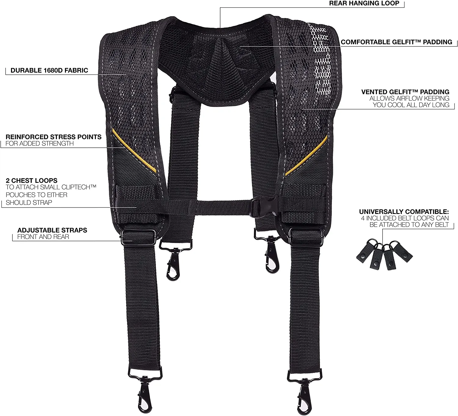 Toughbuilt GelFit Suspenders TB-CT-51G