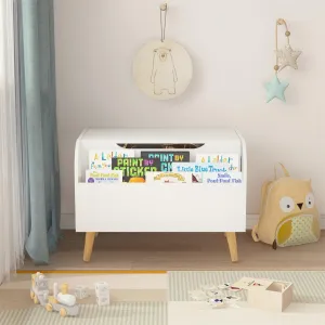 Toy Storage Organizer with Front Bookshelf hite Modern Contemporary