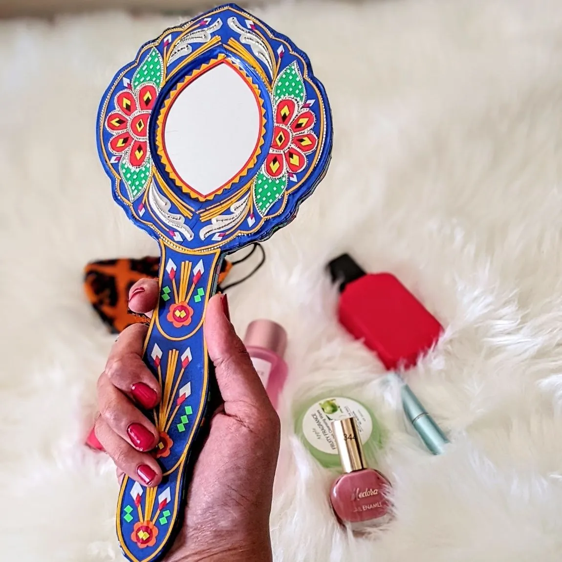 Truck Art Hand Mirror For Women
