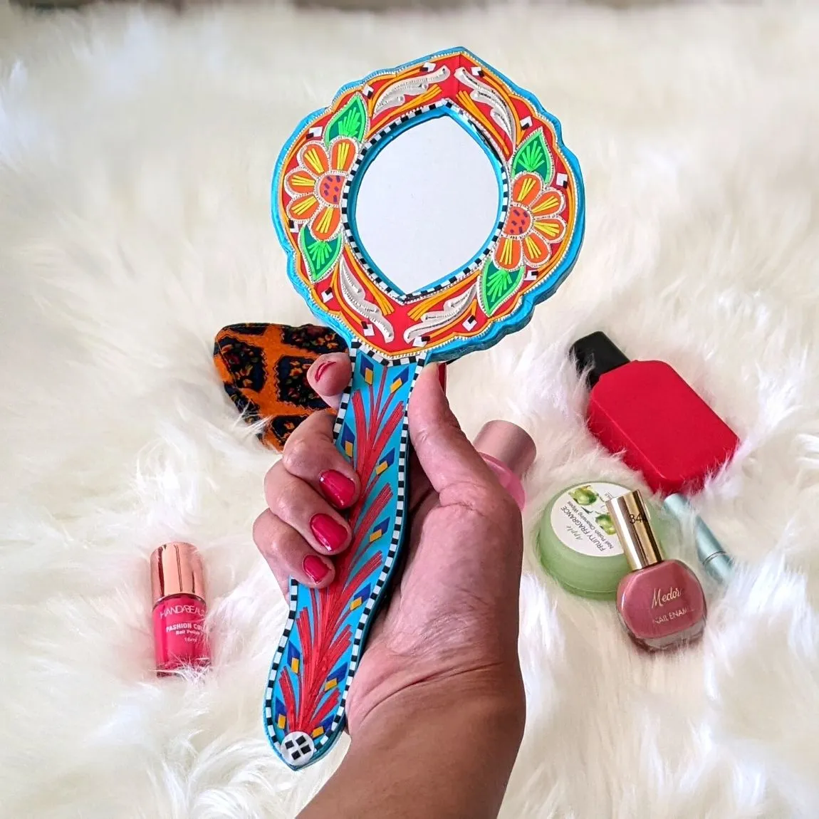 Truck Art Hand Mirror For Women