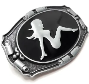 Trucker Girl / Mud Flap Girl / Silhouetted Girl Belt Buckle