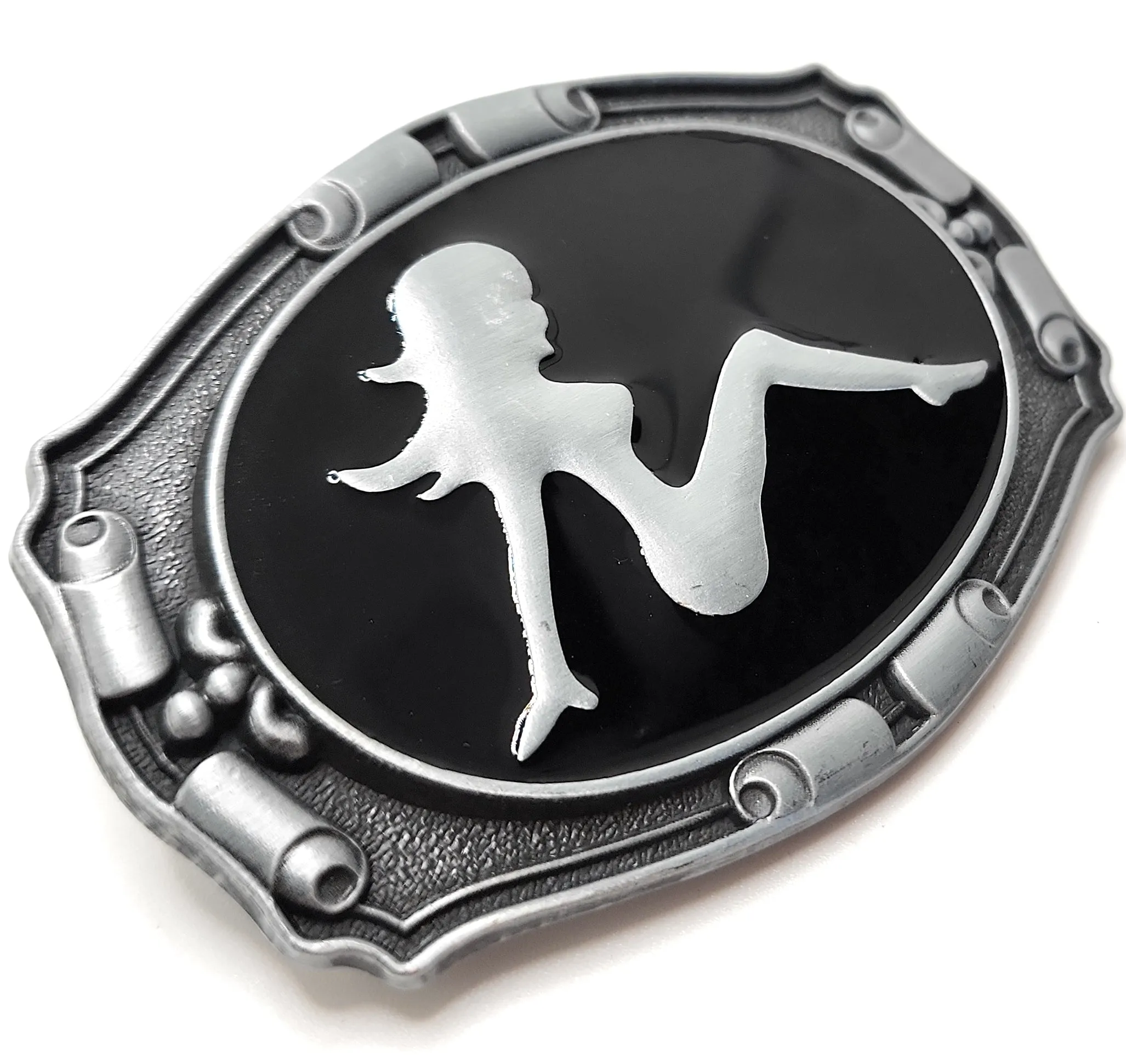 Trucker Girl / Mud Flap Girl / Silhouetted Girl Belt Buckle