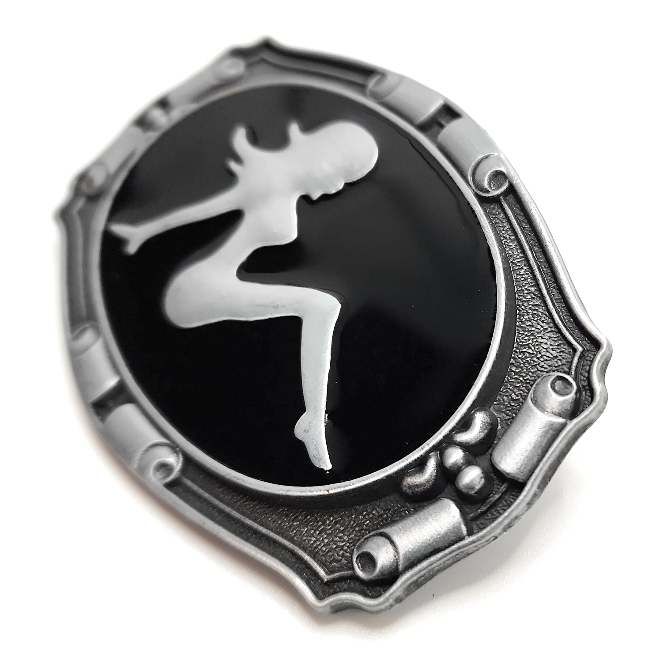 Trucker Girl / Mud Flap Girl / Silhouetted Girl Belt Buckle