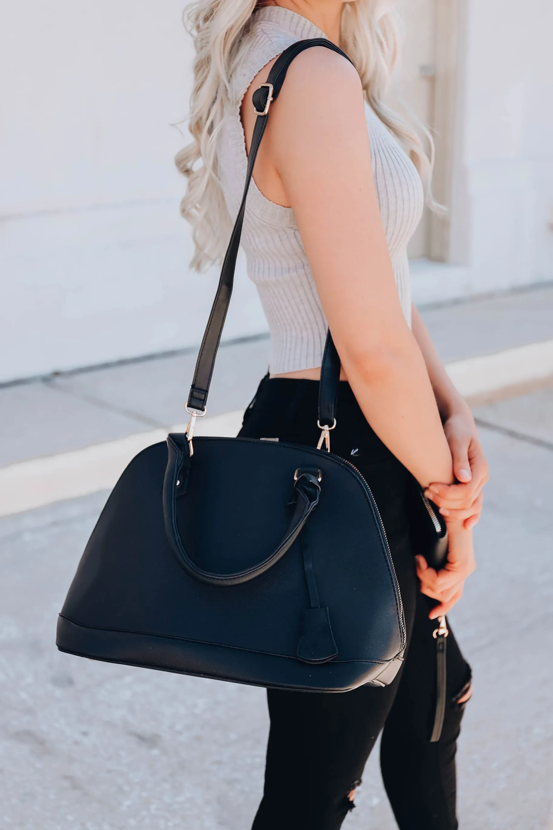 Turnin' Every Head Satchel x Wallet - Black