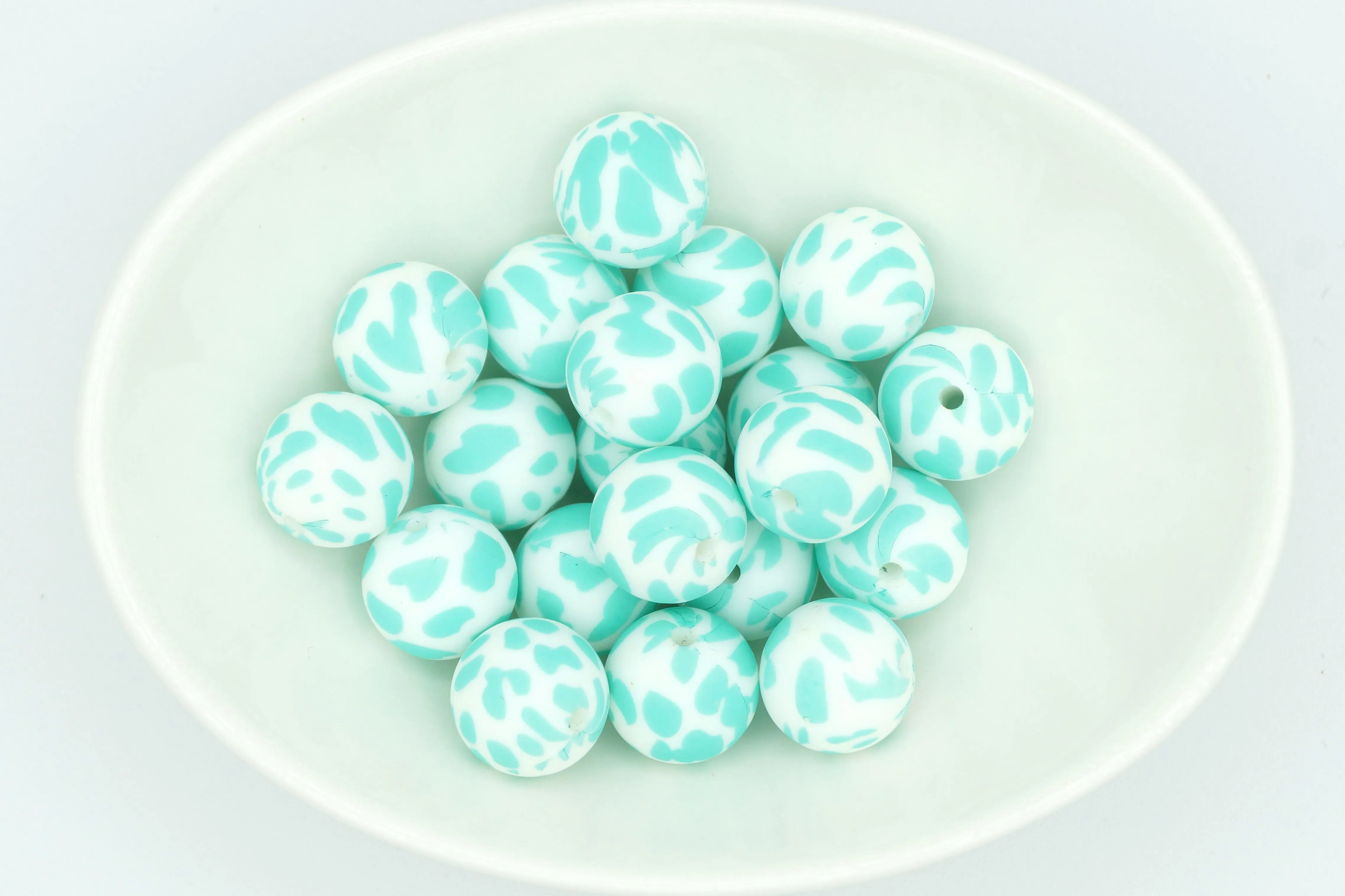 Turquoise Cow Print