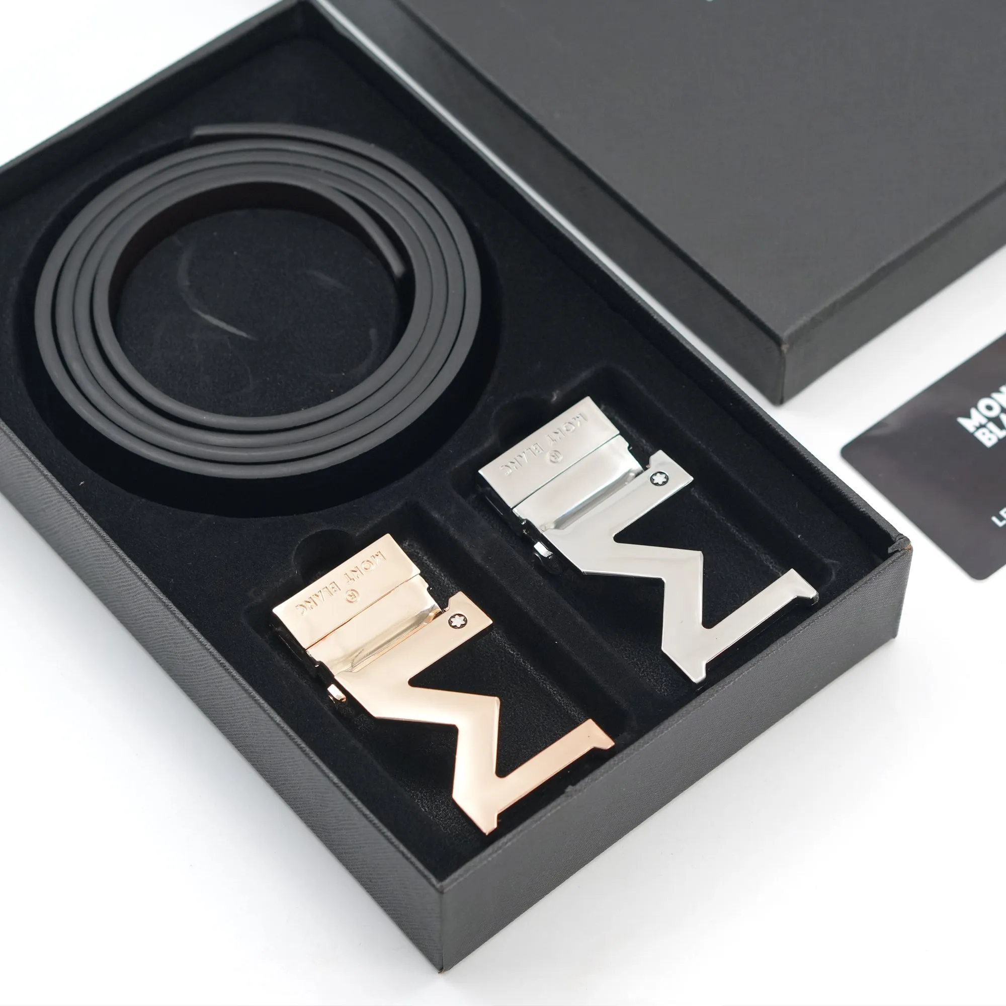 Two Manual Buckles Belt Set | Imported from China | Mont B Belt 333 B