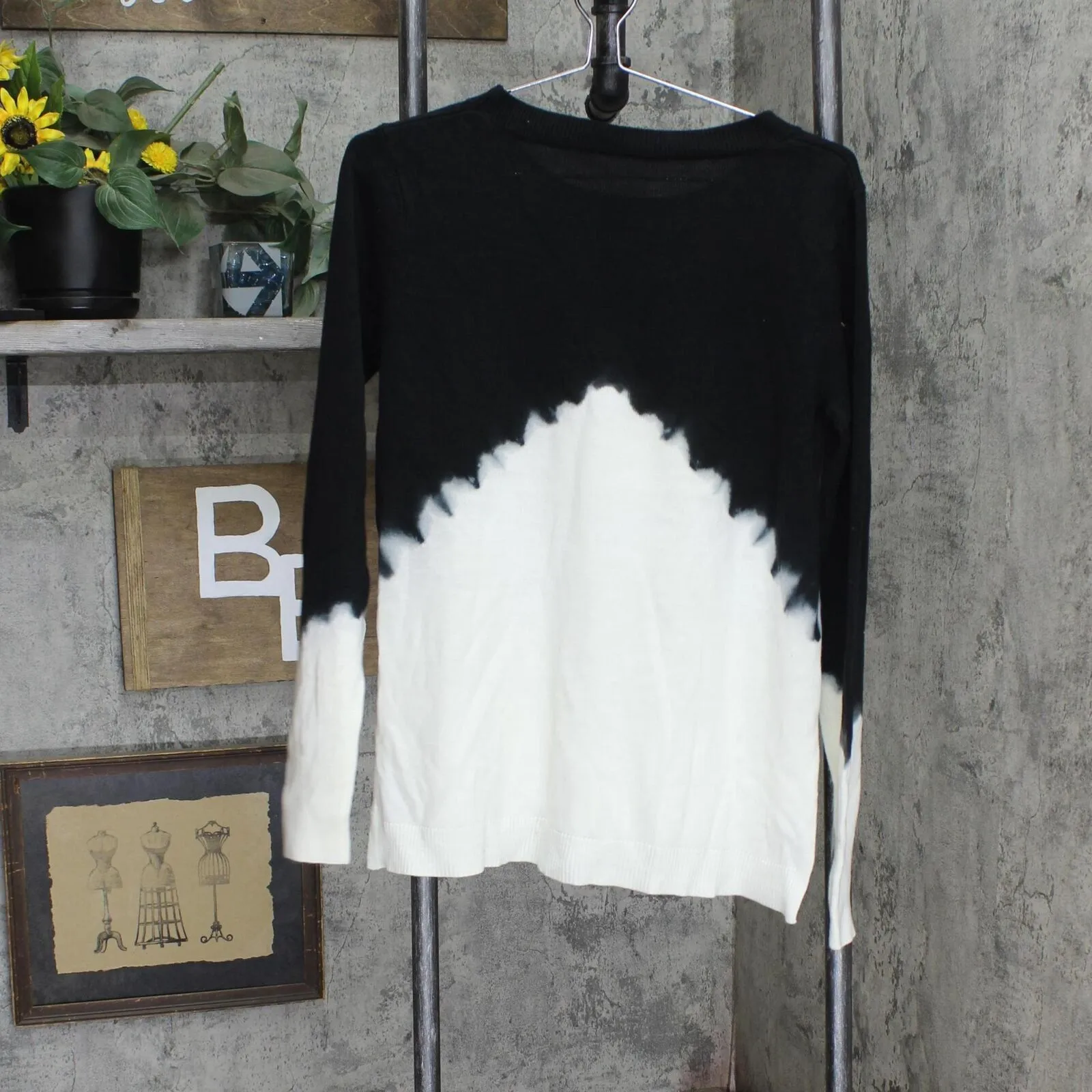 Unbranded Womens Lightweight 2 Tone Sweater Black / White See Measurements