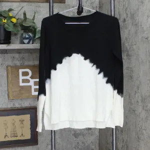 Unbranded Womens Lightweight 2 Tone Sweater Black / White See Measurements