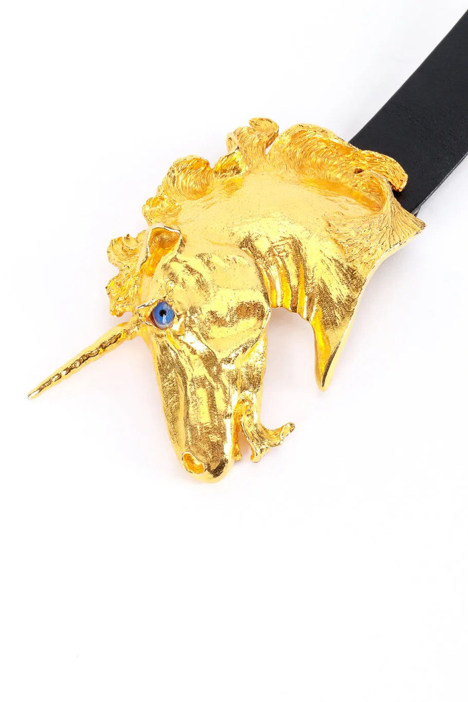 Unicorn Buckle Leather Belt