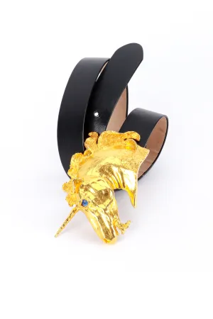 Unicorn Buckle Leather Belt