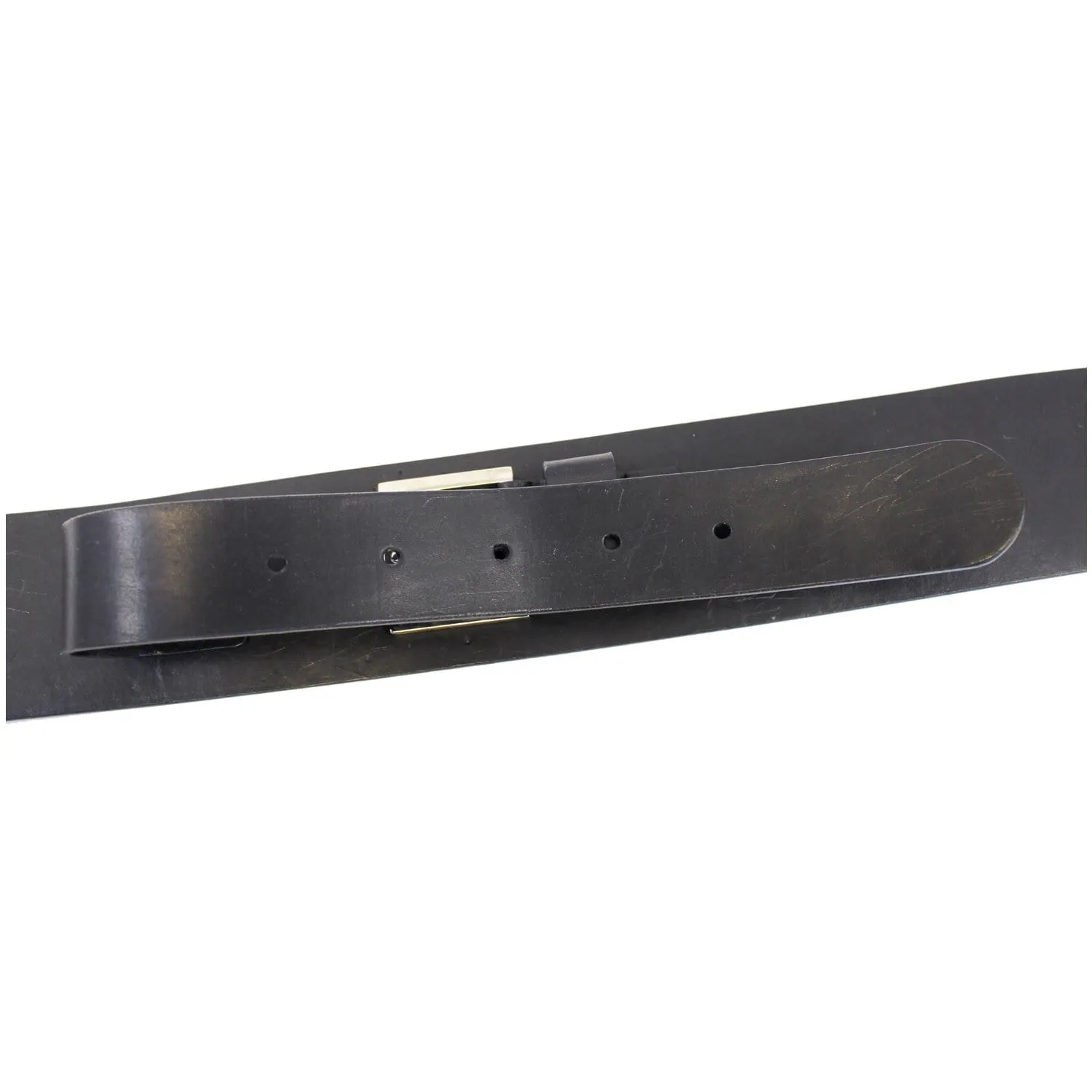 Valentino Logo Black Leather Belt Size 34