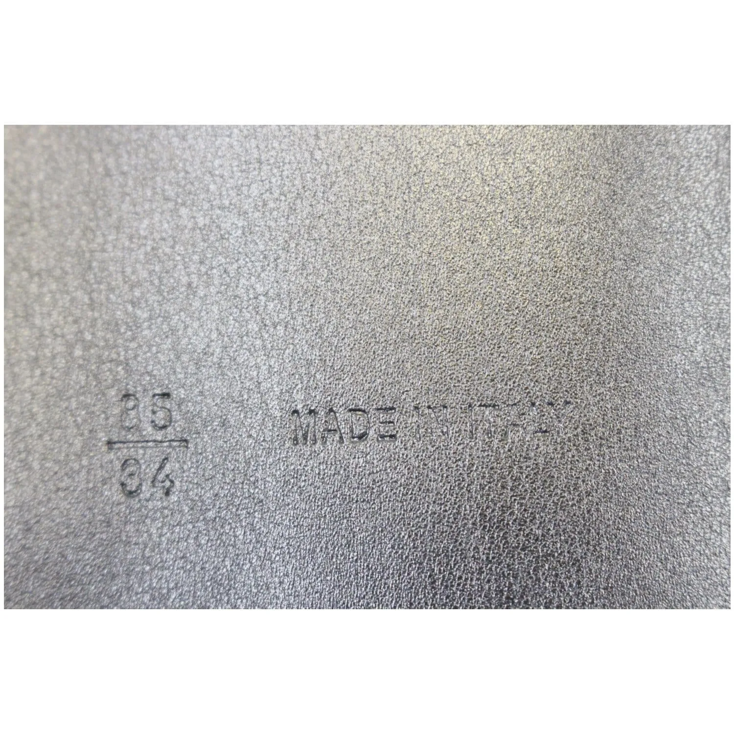 Valentino Logo Black Leather Belt Size 34