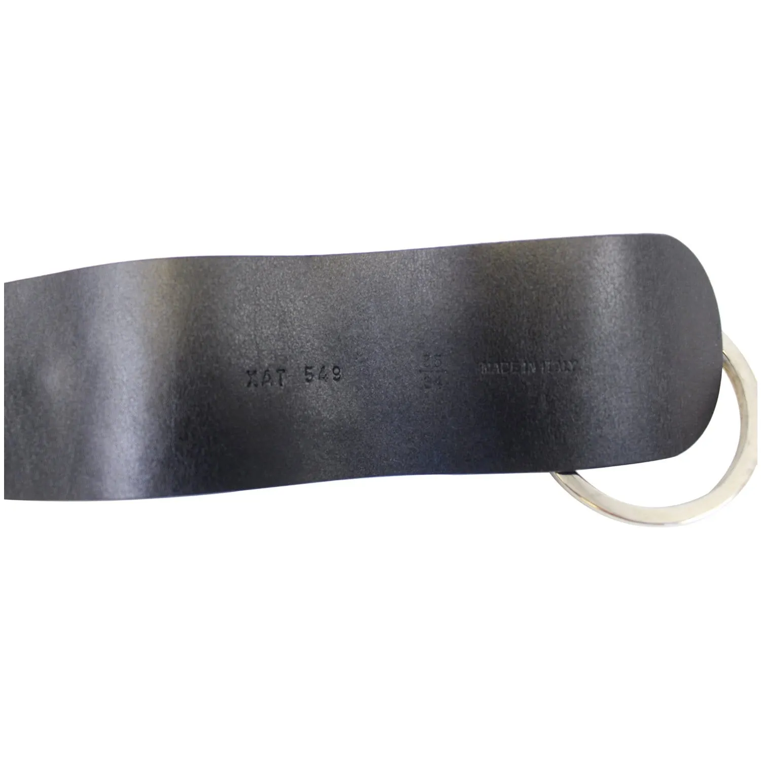 Valentino Logo Black Leather Belt Size 34