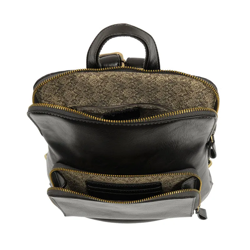 Vegan Leather Monogrammed Julia Backpack